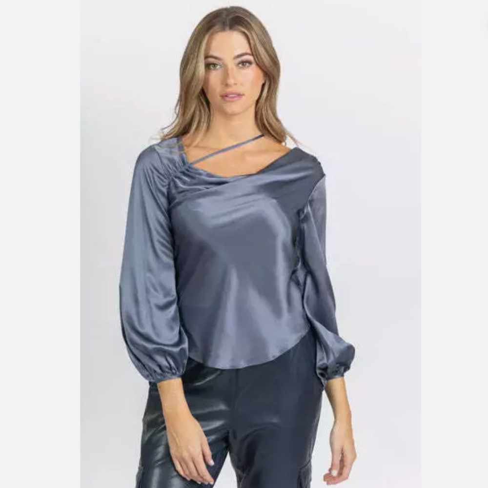 Cinq à Sept "Jordy" luxe Silk Cowl blouse
